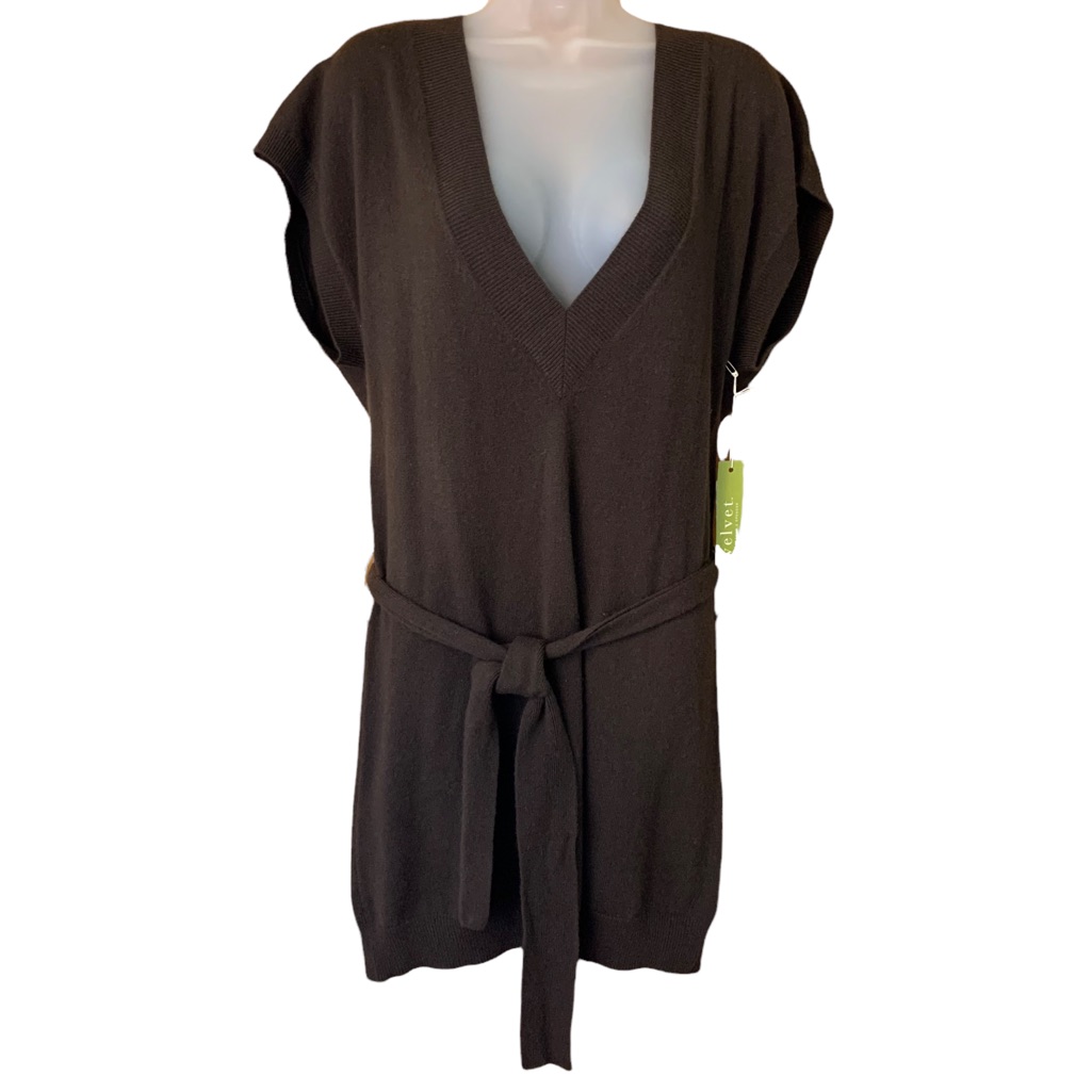 Velvet By Graham & Spencer Long Cashmere Pullover Sweater